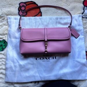 Coach Light Pink Leather Shoulder Bag